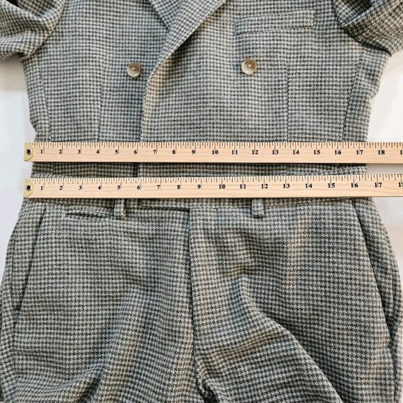 ASOS Suit Men Blazer US 40 Trousers 32x30/28 Houndstooth Wool Blend Lined Preppy - Picture 8 of 16